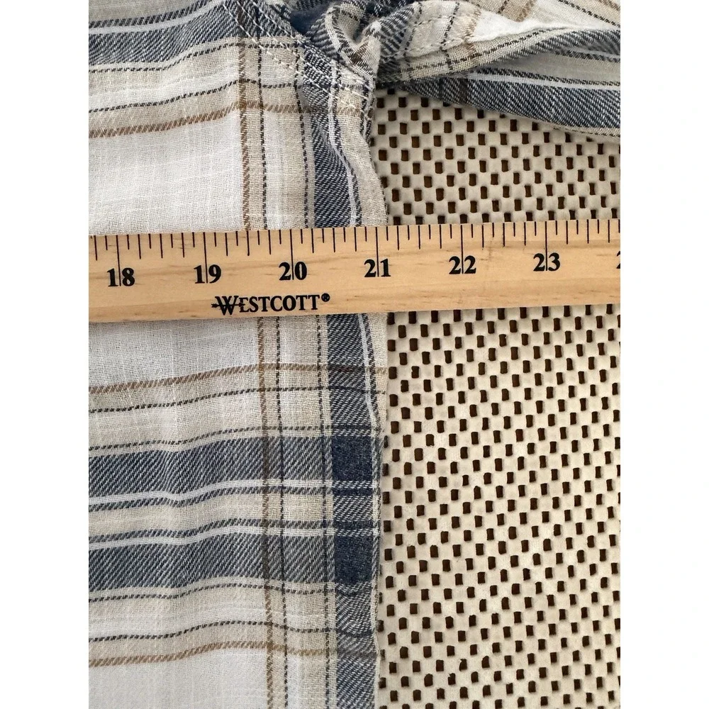 BKE Mens Western Style Lightweight Flannel Shirt Size L Pearl Snap The Buckle